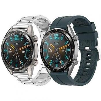 Supore Correa Compatible con Huawei Watch GT2 46mm/Watch GT 46mm/Watch GT Active/Watch 2 Pro/Honor Watch Magic/Galaxy Watch 46mm/Gear S3/Gear 2, Correa de Repuesto de Acero Inoxidable de 22 mm