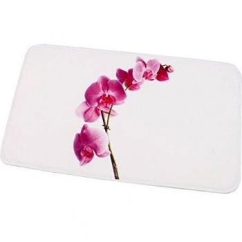MSV Alfombra de baño Lanyu, Blanc 45 X 75 X 0.5 cm, Microfibra, Multicolor