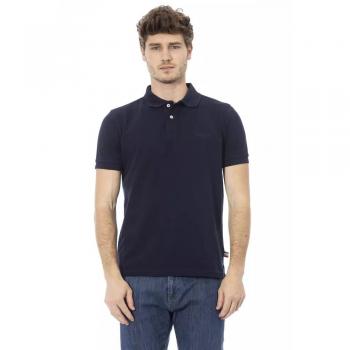 Baldinini Trend Blue Cotton Polo Shirt - 3XL