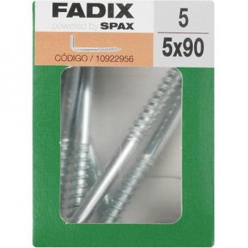 Caja de 5 Alcayatas Roscadas de Cinc 5.0x90mm FADIX