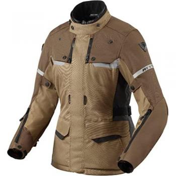 REV'IT! Chaqueta de Moto para Mujer Outback 4 H2O Marrón - Chaqueta textil de motocicleta, impermeable, diseñada específicamente para damas, color marrón, talla 38