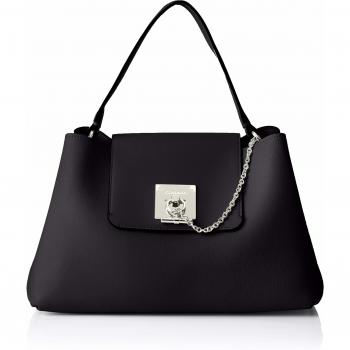 Calvin Klein - Ck Lock Shoulder, Shoppers y bolsos de hombro Mujer, Negro