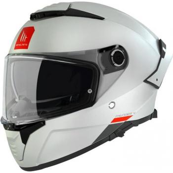 MT Thunder 4 SV Casco Integral - Protección Impacto, Gafa Solar Incluida, Color Blanco
