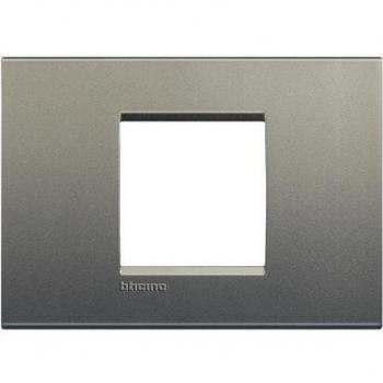 Bticino Placa Cuadrada Livinglight Avenue 2 Módulos Centrados LNA4819AE