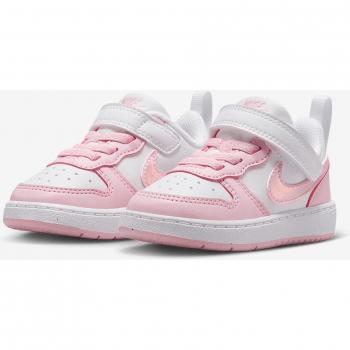 Zapatillas Nike Court Borough Low Recraft para Bebés - Blanco/Rosa 19.5