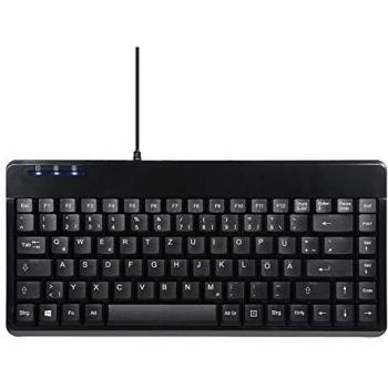 Teclado Mini USB Perixx PERIBOARD-409U QWERTZ Negro