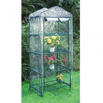 Biotop Invernadero Estructura Acero y Funda PVC 4 bandejas 49 x 68 x 156 cm