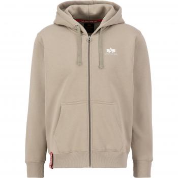 Alpha Industries Basic Zip Hoodie - Vintage Sand - Size S - Men's Sweatshirt
