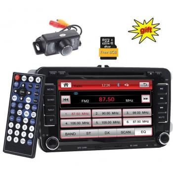 Pantalla táctil digital de coche, doble Din, GPS, estéreo, 7 pulgadas, táctil, sistema Wince, coche, reproductor de DVD, para salpicadero, navegación GPS, USB/SD FM AM RDS, unidad central autoradio Bluetooth, para Volkswagen