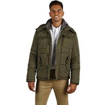 THE TIME OF BOCHA Hombre Abrigo Invierno JI1PSNOW-32-Verde Talla XXL