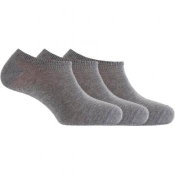 Pack de 3 pares de calcetines tobilleros en algodón gris para hombre