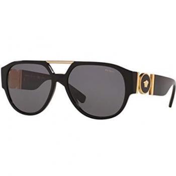 Versace 0VE4371 Sunglasses, BLACK/GREY, 58/16/140