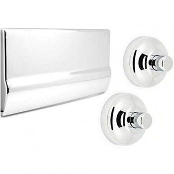 Placa Doble con Rosetas y Botones + Prolongación Cromada Pucci