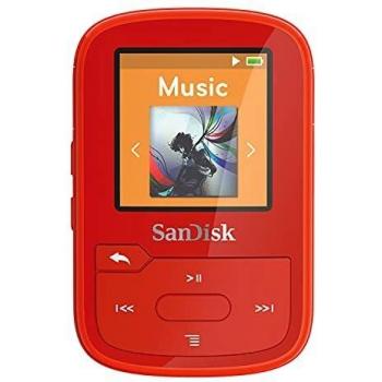 SanDisk Clip Sport Plus Wearable MP3 Player - Red