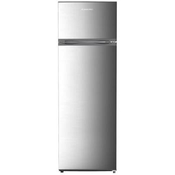 Frigorífico Jocel JF239I Inox 2 Puertas, Cíclico, 201L Frigorífico y 38L Congelador, Estantes de Cristal, Eficiencia Energética E, Dimensiones