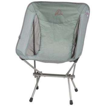 Robens Silla Alta Pathfinder Lite Gris - Silla de camping ligera, diseño ergonómico, estructura de aluminio resistente, fácil de transportar, ideal para actividades al aire libre
