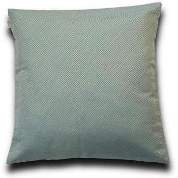 ESTELA - Funda de cojín Jacquard BENISSA-G Color Verde Mar - Medidas 50x50 cm - 65% Algodón / 35% Poliéster