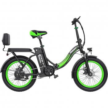 Bicicleta eléctrica Hidoes C1 con asiento trasero, motor 750 W, batería 48 V 13 Ah, neumáticos anchos de 20 x 3 pulgadas, velocidad máxima de 40 km/h, autonomía de