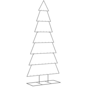 Árbol de Navidad de Metal Negro para Decoración 210 cm