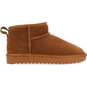 Gioseppo Berek Women's Low Top Australian Boots - Brown Faux Suede with Fur Lining