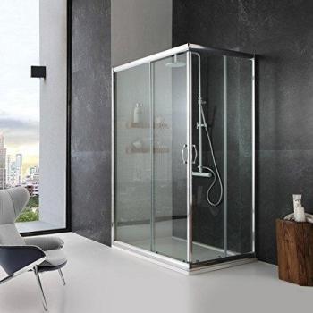 DUSCHE DUSCHABTRENNUNG 80x120 CM GIADA RECHTECKIG KLARGLAS