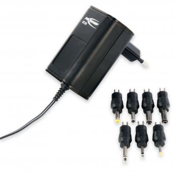 ANSMANN Cargador universal APS 300 para aparatos electrónicos - Con potencia eléctrica de 3.6 W - 7 conectores de recambio - Fuente de alimentación