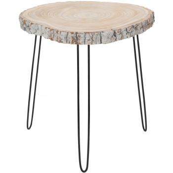 Mesa nido Helena de madera gris 55 cm