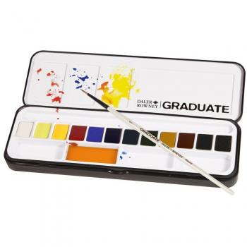 Estuche de 12 acuarelas metálicas Graduate