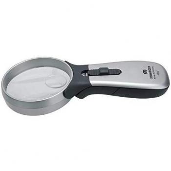Lupa de Mano Iluminada Tech-Line CLASSIC Aumento 2x/4x Lente LED Ø 70/20 mm SCHWEIZER