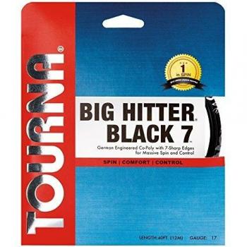 Unique Saitenset Tourna Big Hitter 7 - Cordaje de Raqueta de Tenis, Color Negro, Talla 12 m