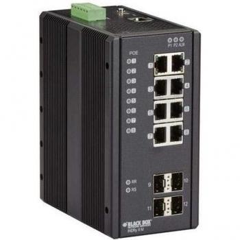 Black Box Network Services Industrial Managed Gigabit Ethernet Poe Switch -
