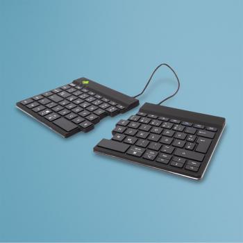 Teclado Ergonómico R-Go Split Break con Software de Pausa, Teclado Dividido QWERTZ (DE), Bluetooth, Color Negro
