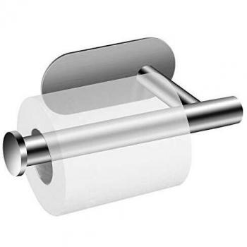 Portarrollos para Papel Higiénico, POOPHUNS Portarrollos baño Autoadhesivo Multifunción 304 Acero Inoxidable Soporte de Papel Adhesivo Sin Taladro Portarrollos para Baño Cocina