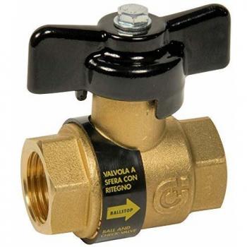 Válvula de esfera con retención 1/2'' hembra-hembra Ballstop 323040 Caleffi