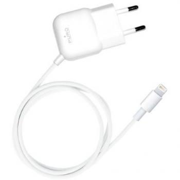 Puro PUMT013 - Mini Transformador Lightning MFi de 1 Amp para Apple, Color Blanco