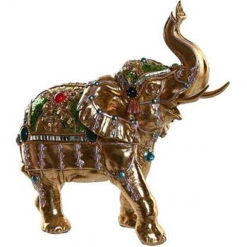 Figura Decorativa Elefante Dorado Moderno de DKD Home Decor 24 x 12 x 23,5 cm