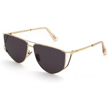 Retrosuperfuture PREMIO BLACK GMF Unisex Geometric Gold Sunglasses
