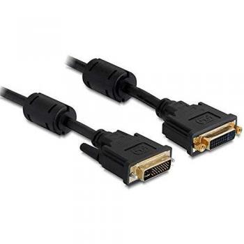 Cable de extensión DVI 24+5 macho a hembra Dual Link 5 m negro