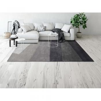 Alfombra Tamale de Lana y Viscosa Hecha a Mano - 200 x 290 cm - 2500g/m² - Gris