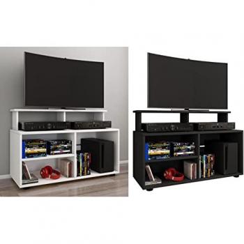 Mueble TV Lowboard Balansia de Madera con Almacenamiento, Medidas 90 x 36 cm, Color Blanco