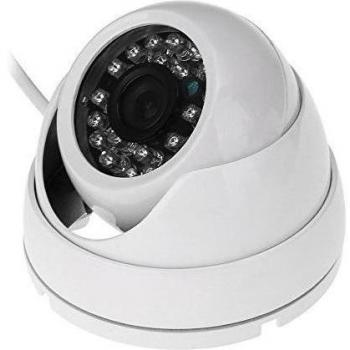 SODIAL (R) 800TVL HD interior exterior camara impermeable de seguridad de la boveda CCTV camara domo de vigilancia de corte IR 25m Blanca