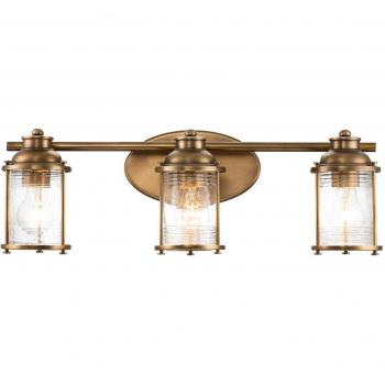 Aplique para baño Kichler Ashland Bay, 3 luces, latón natural, IP44
