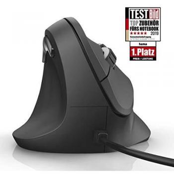 Hama Ratón Ergonómico para Zurdos con Cable 1800DPI