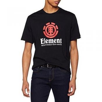 Element Vertical SS Camiseta, Hombre, Negro