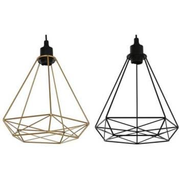 Lámpara de Techo Home ESPRIT Negra y Dorada de Metal 50 W (2 Unidades)
