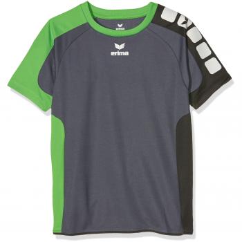 Erima Hombre Valencia Camiseta, hombre, Valencia Trikot, Grau/Green/Schwarz, 128