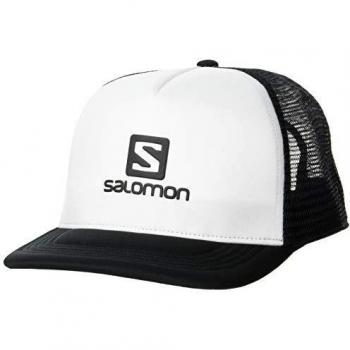 SALOMON Summer Logo Cap Gorra, Hombre, White/Black, Talla Única