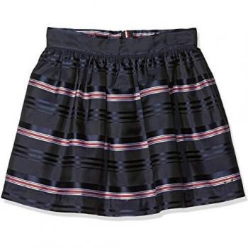 Tommy Hilfiger Signature Satin Stripe Skirt Falda, Azul