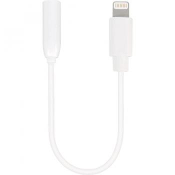 Adaptador de Audio Vivanco 61809 Lightning Macho a Jack 3.5mm Hembra Blanco