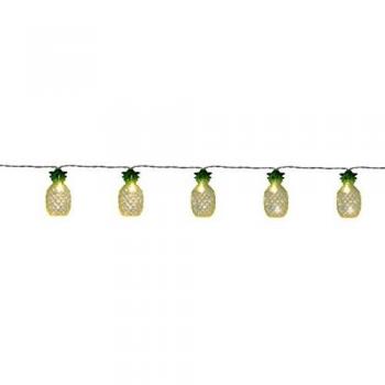 'Star Jardín Decoración, LED de Fiesta de Cadena Party Light Pineapples, 10 Piezas, Verde, 180 x 3,5 x 3,5 cm, 726 – 95